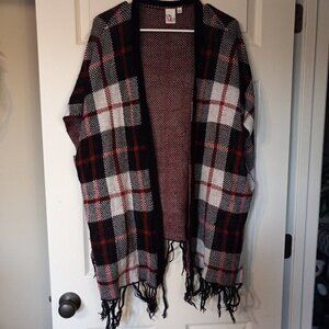 Oh MG Red and black Shawl Women's Size Large